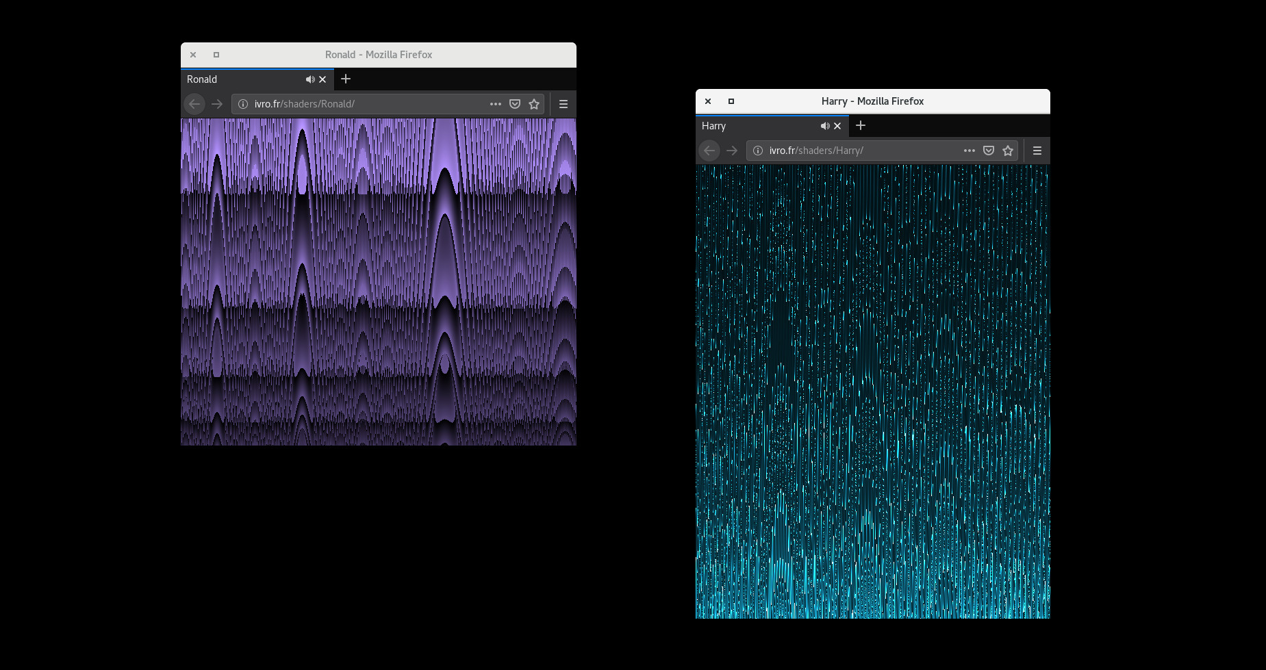 Expérimentation shaders card, 2018